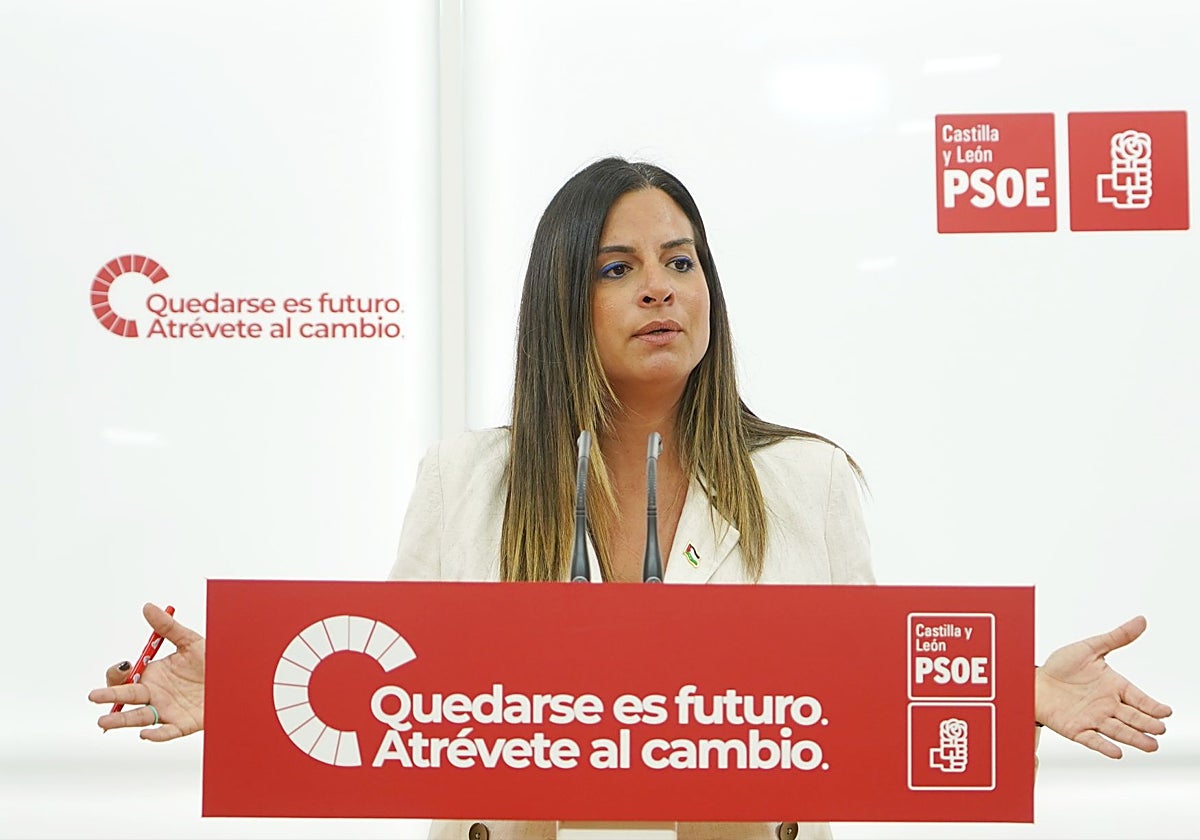 La viceportavoz y vicesecretaria general del PSOE de Castilla y León, Nuria Rubio