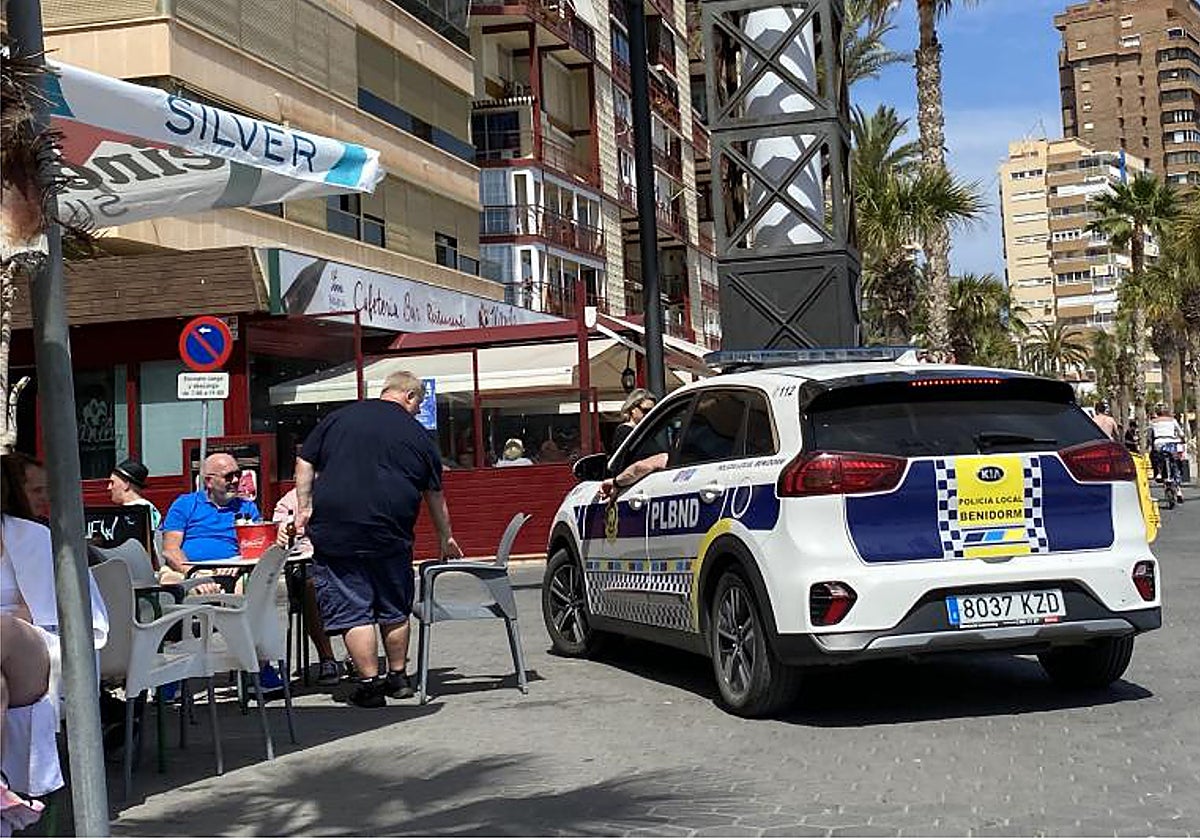 Un coche patrulla de la Policía Local de Benidorm