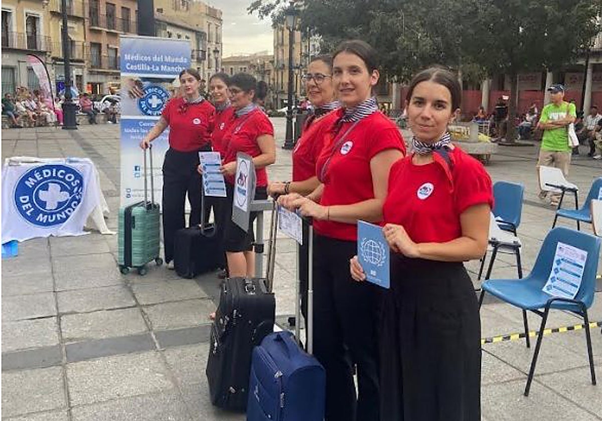 Las azafatas de Médicos del Mundo en Zocodover