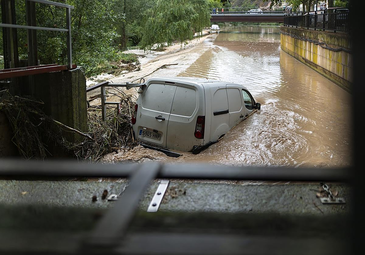 Súria durante las precipitaciones provocadas por el temporal en la provincia de Barcelona,