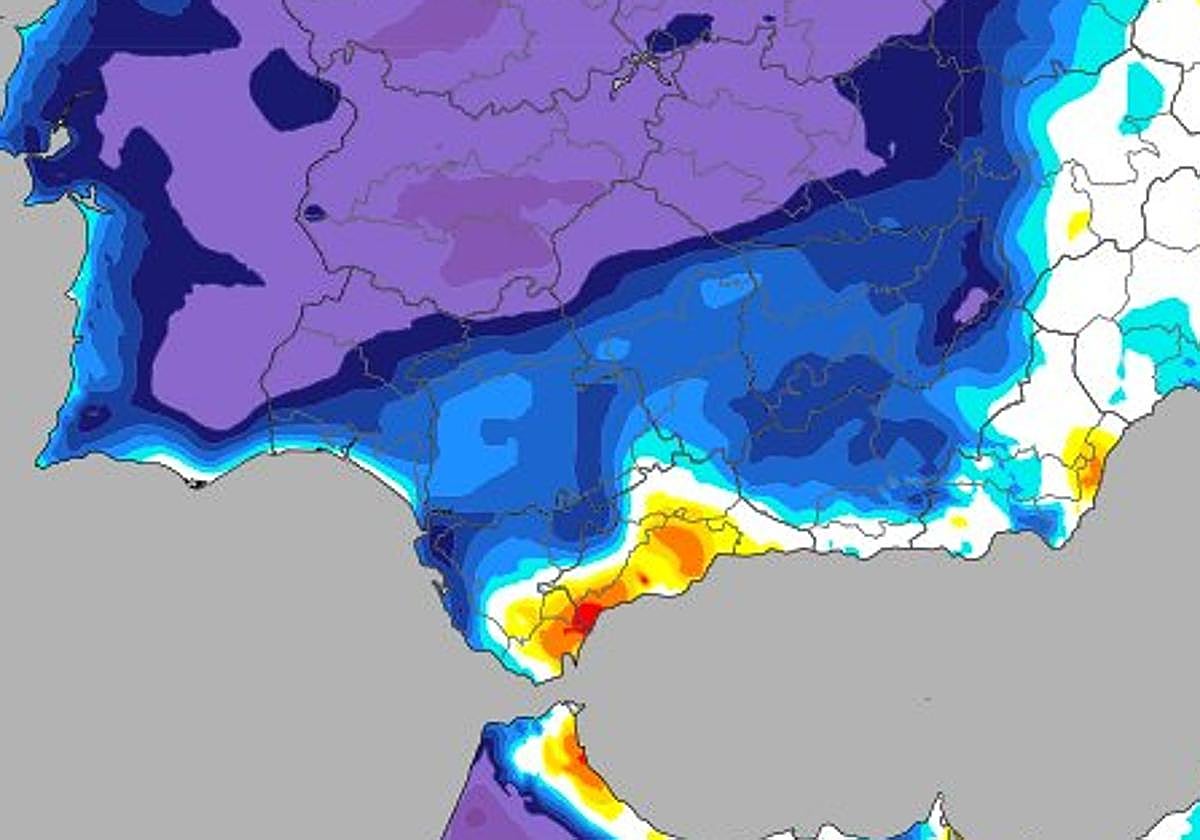 Este domingo acaba de pasar la vaguada atlántica que dejará algunos chubascos localmente tormentosos en la parte
