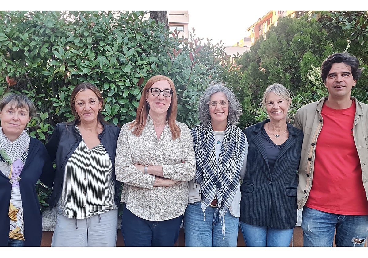 Representantes de las tres formaciones que van juntas al 15M