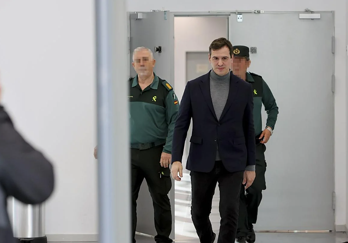 David Sánchez, tras declarar en los Juzgados de Badajoz