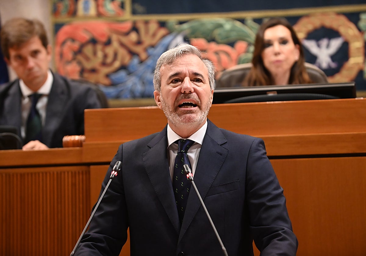 El presidente de Aragón, el barón popular Jorge Azcón, este miércoles en su apertura del debate sobre el estado de la comunidad