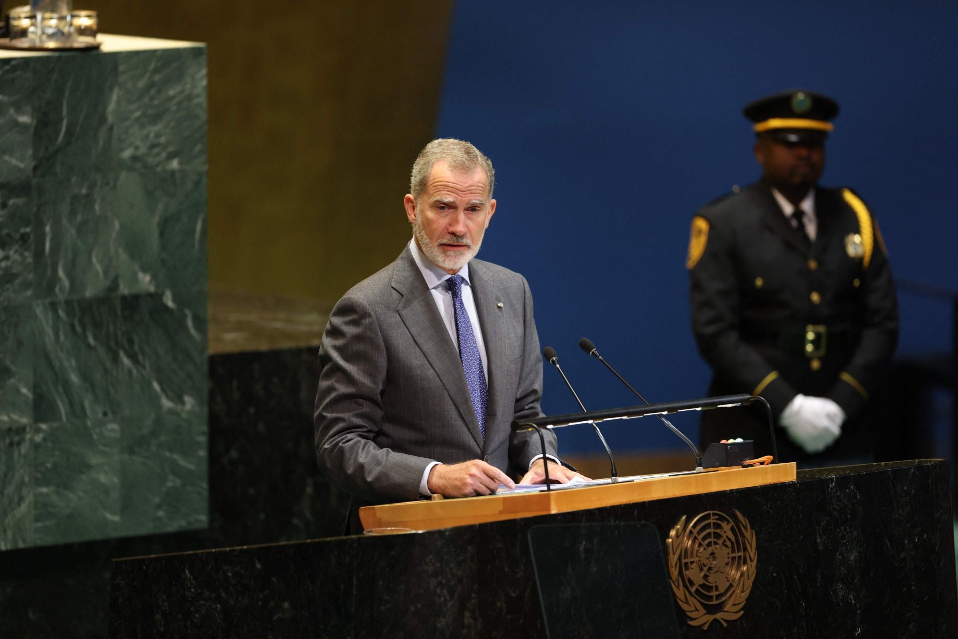 Felipe VI, en Nueva York, ante el plenario de la Asamblea General de las Naciones Unidas