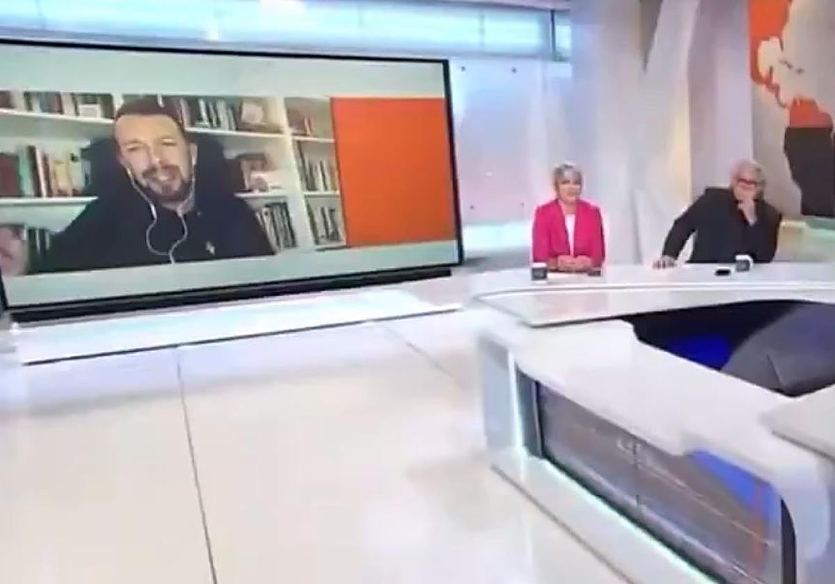 Pablo Iglesias, durante su intervención en 'Els Matins' de TV3