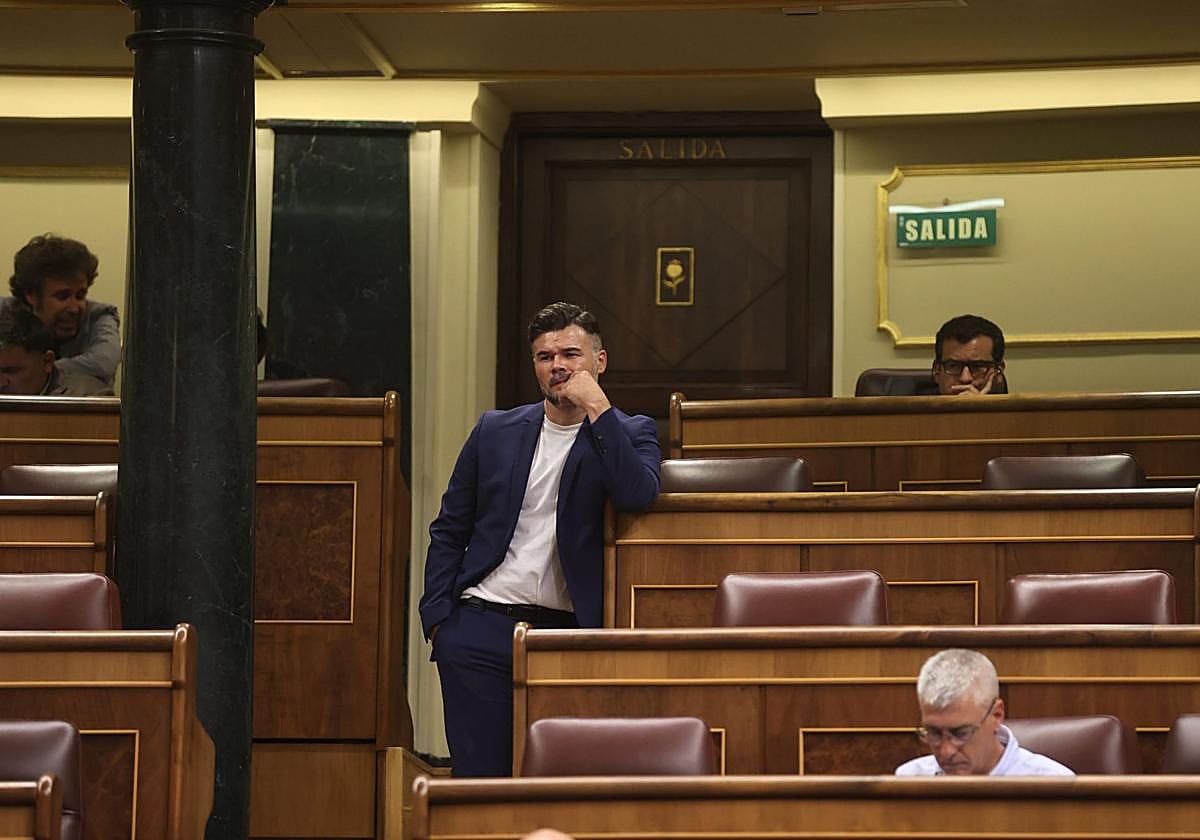 Gabriel Rufián, en el Congreso este martes