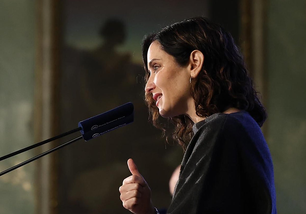 La presidenta de la Comunidad de Madrid, Isabel Díaz Ayuso