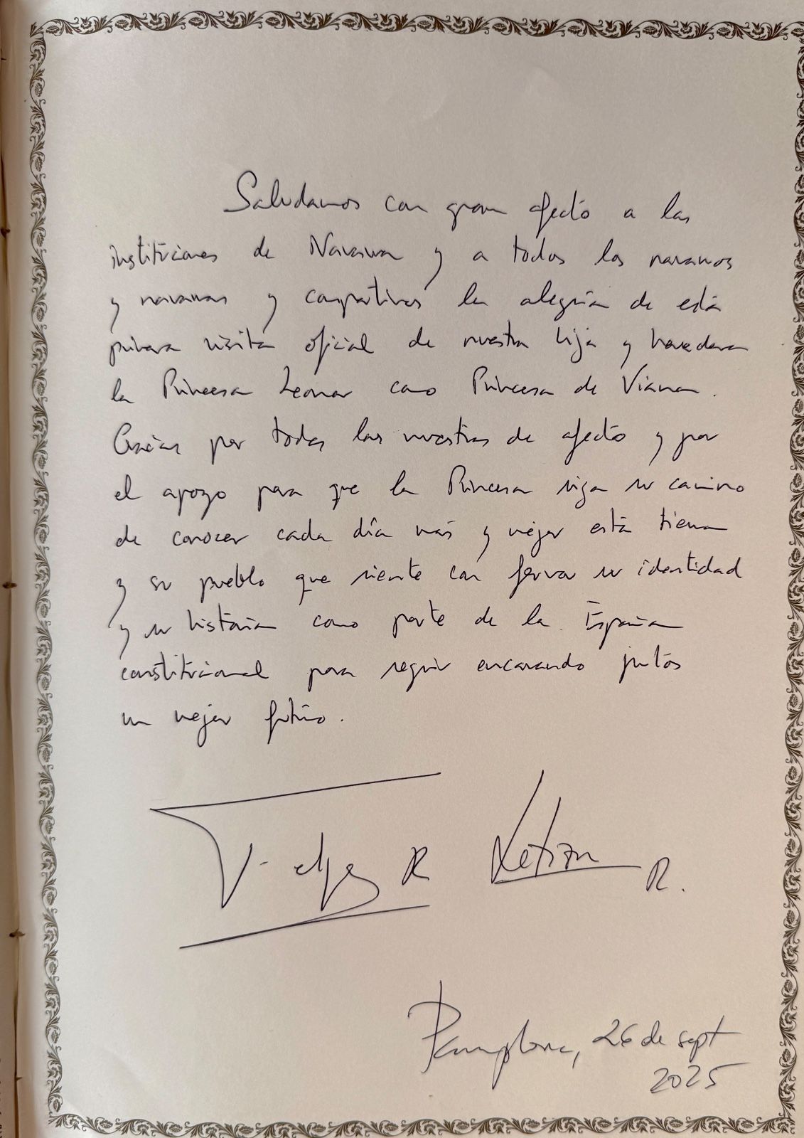 El mensaje de los Reyes en el Libro de Oro