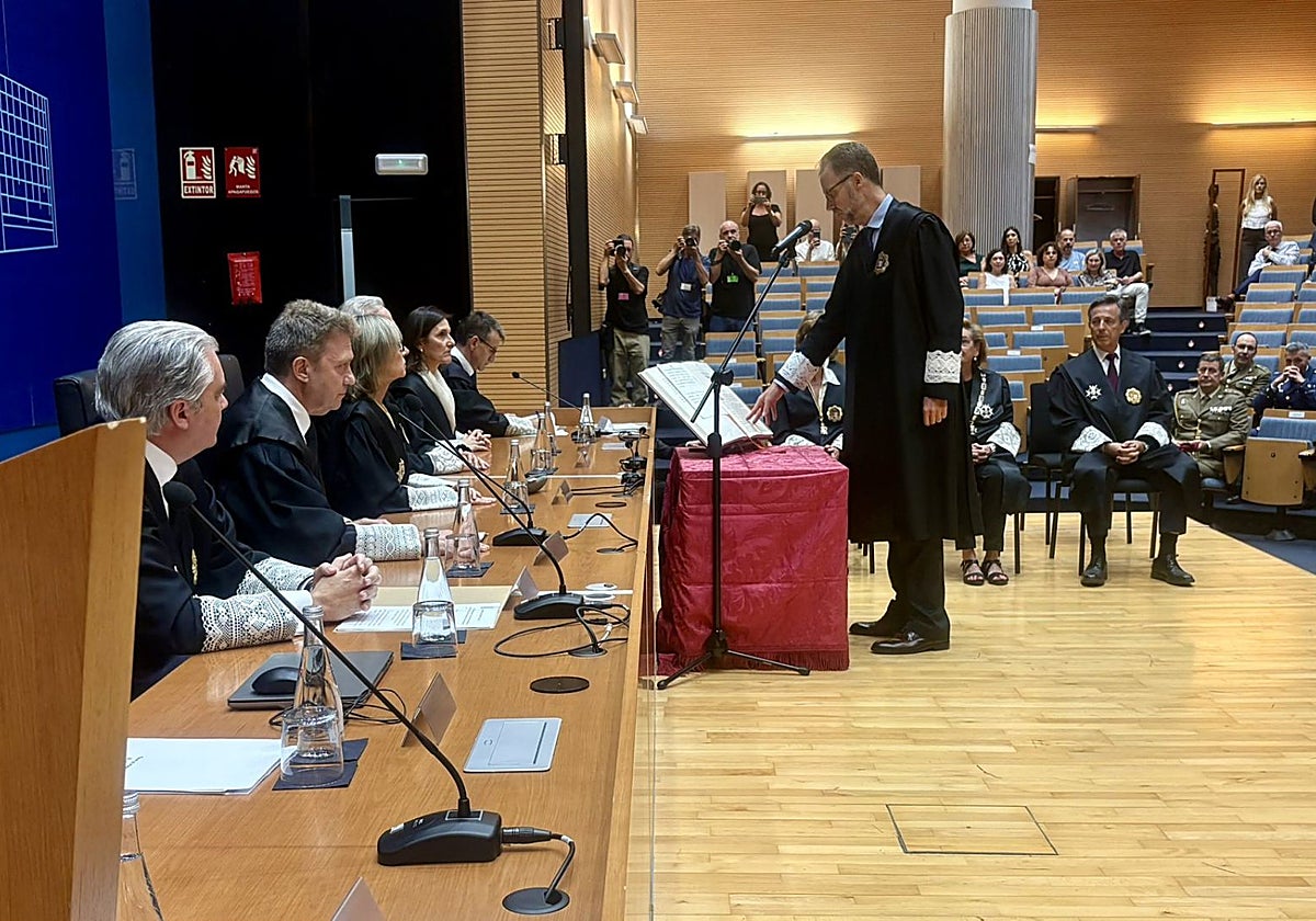 Imagen del presidente de la Audiencia Provincial de Valencia, José Manuel Ortega, en su toma de posesión