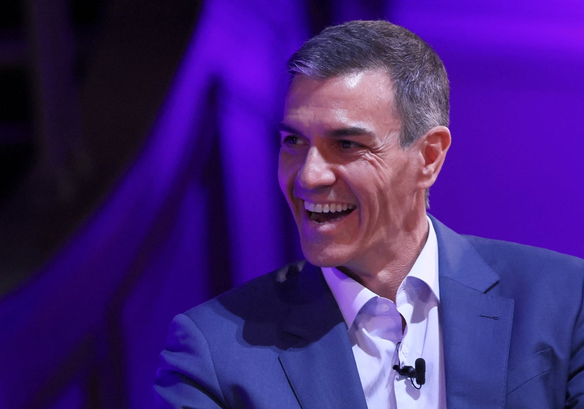 Pedro Sánchez, durante un acto en Londres, este viernes