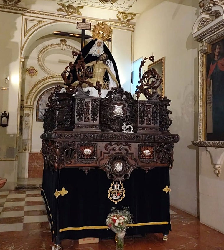 El paso de las Angustias de Montoro, en la iglesia de San Agustín de Córdoba
