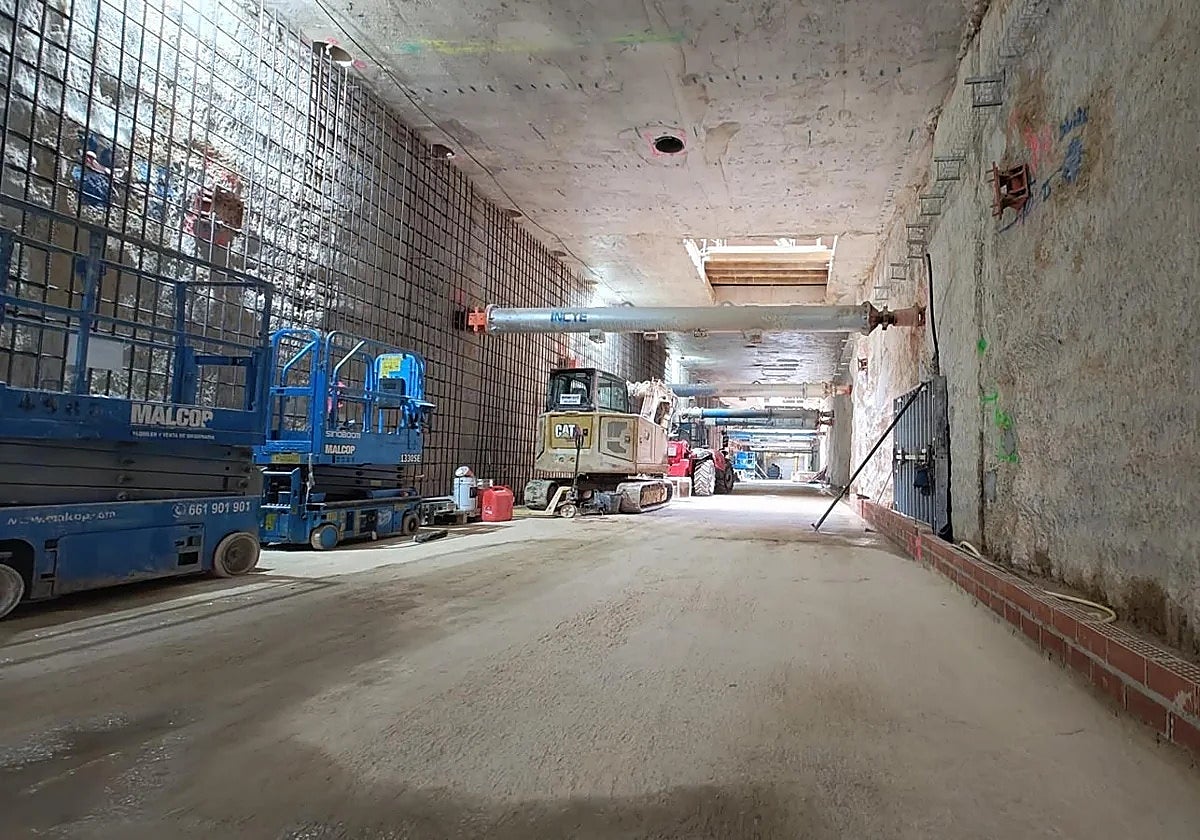 Imagen de archivo de las obras del túnel peatonal entre las estaciones de Xàtiva y Alacant de Metrovalencia
