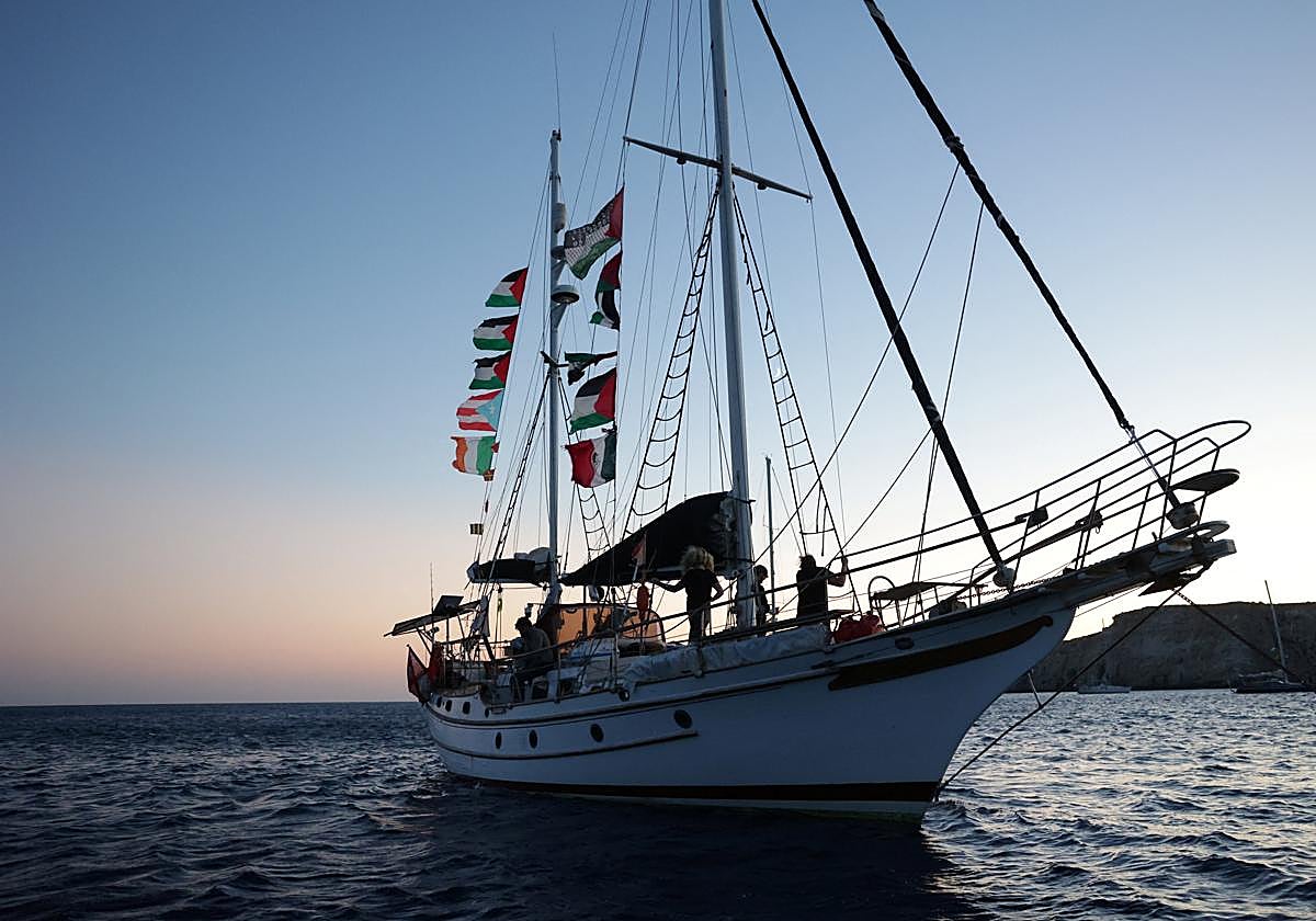 Parte de la flotilla Global Sumud.