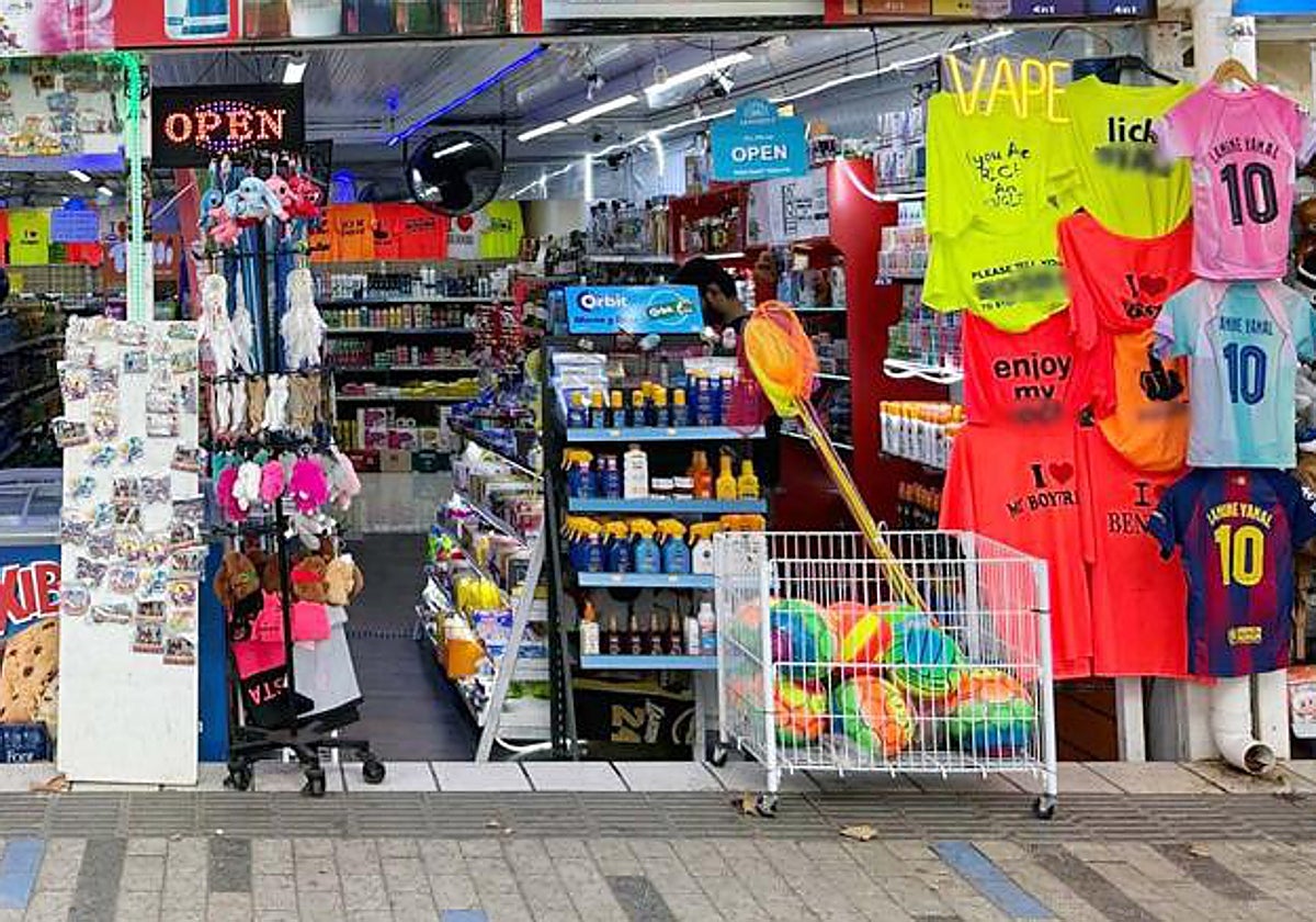 Imagen de un comercio de Benidorm