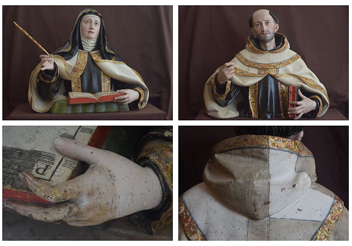 Los bustos de Santa Teresa y San Juan lucen ya restaurados en Alba de Tormes