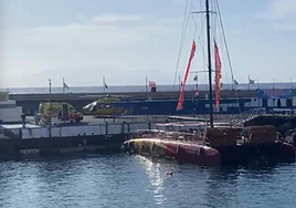 Trasladado en estado grave  un hombre tras sufrir un accidente con la hélice de una embarcación en Tenerife