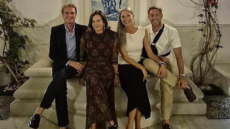 José Luis Moreno, María José Torres, Laura Sánchez y Manuel Escribano, en 'La Casa de Manolete'