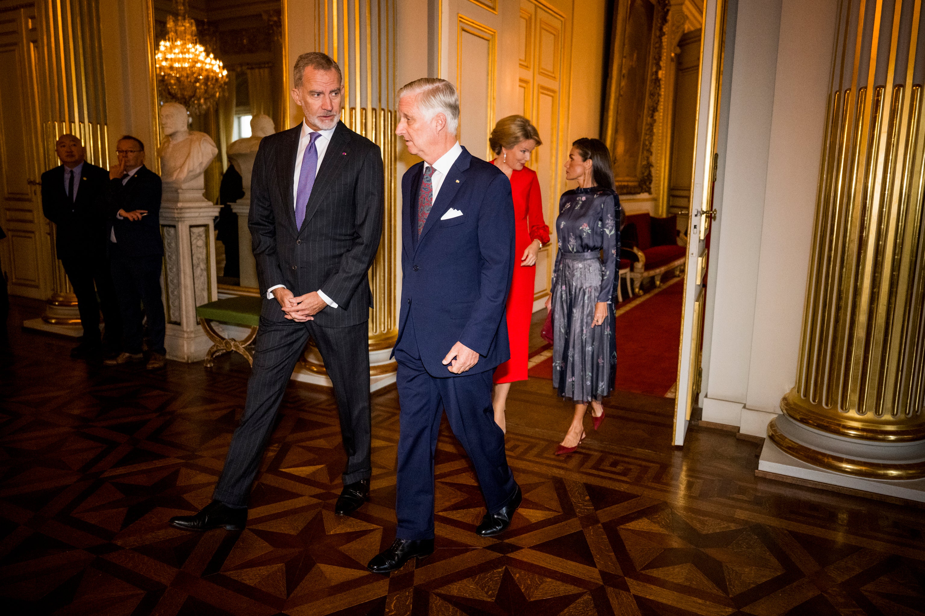 El Rey, junto a su homólogo belga.