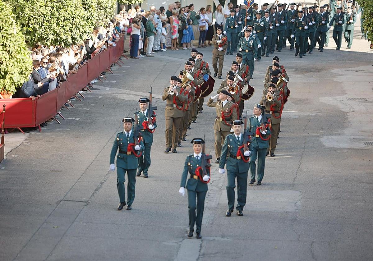 Celebración de la fiesta de la Virgen del Pilar en la Comandancia de Córdoba