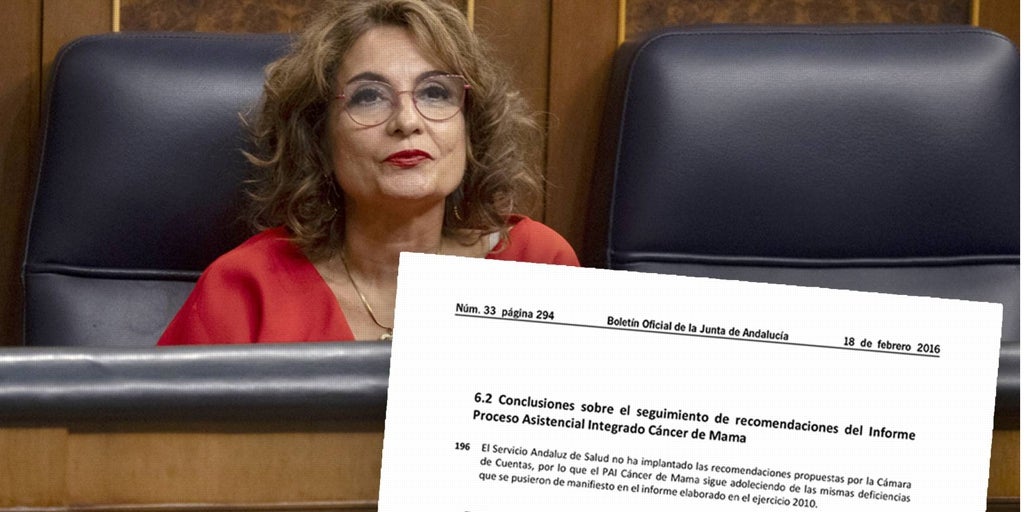 La Cámara de Cuentas recomendó a María Jesús Montero corregir «deficiencias» en el cribado de cáncer de mama y no le hizo caso