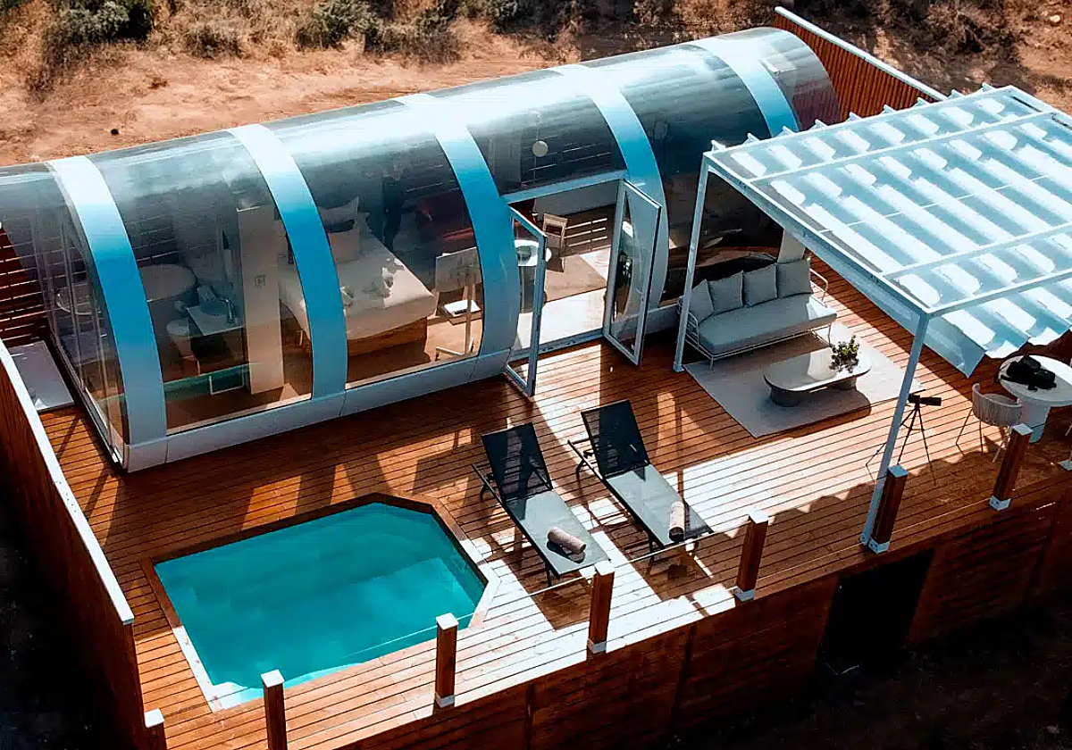 Así es el hotel burbuja en forma de tubo en Córdoba