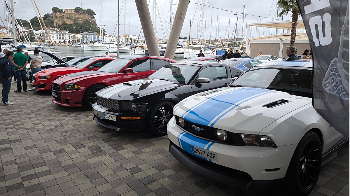 El coche ganador de la prueba de sonido, el Ford Mustang de sexta generación conducido por Pablo, de Benidorm