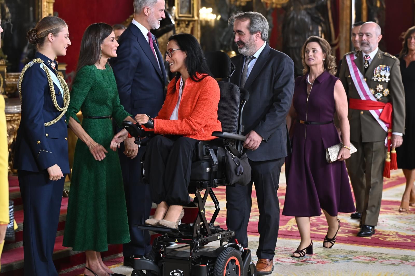 La nadadora española Teresa Perales ha sido una de las representantes deportistas invitadas a la cita en el Palacio Real