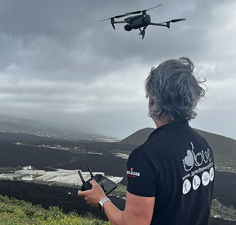 Los drones de I LOVE THE WORLD fueron los ojos para los afectados por la erupción