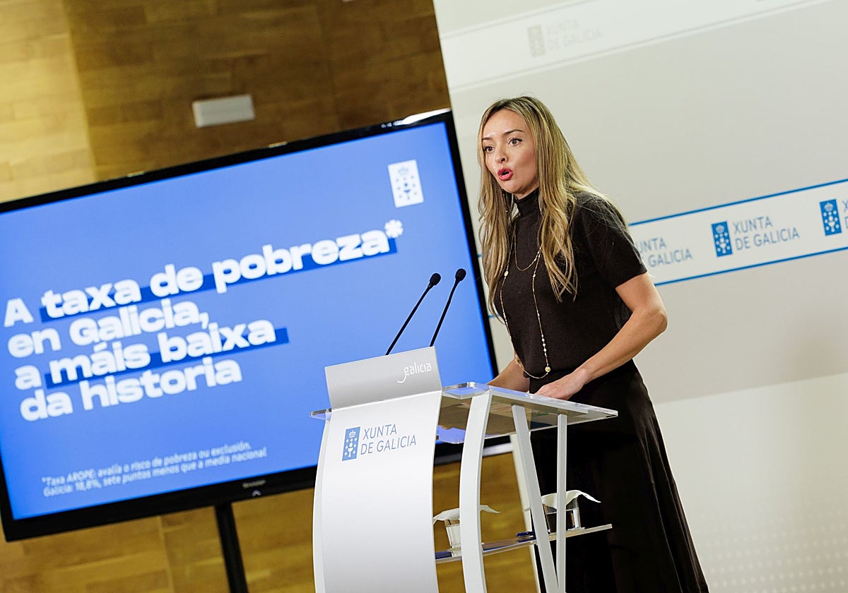 La conselleira Fabiola García, este lunes, en Santiago