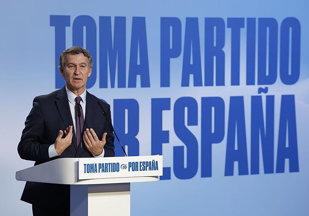 Alberto Núñez Feijóo, este martes en Barcelona