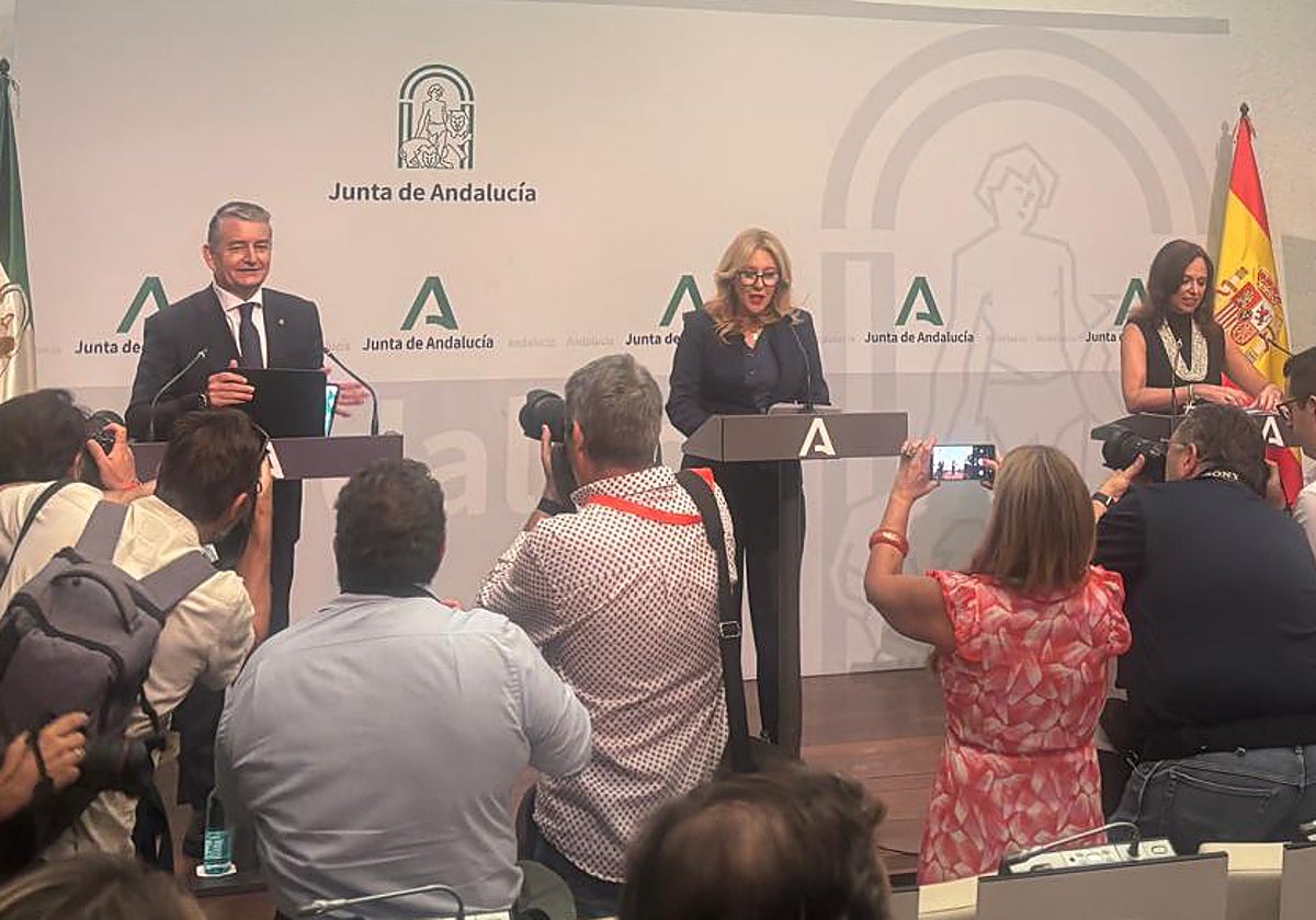 Comparecencia de los consejeros Antonio Sanz, Carolina España y Rocío Díaz