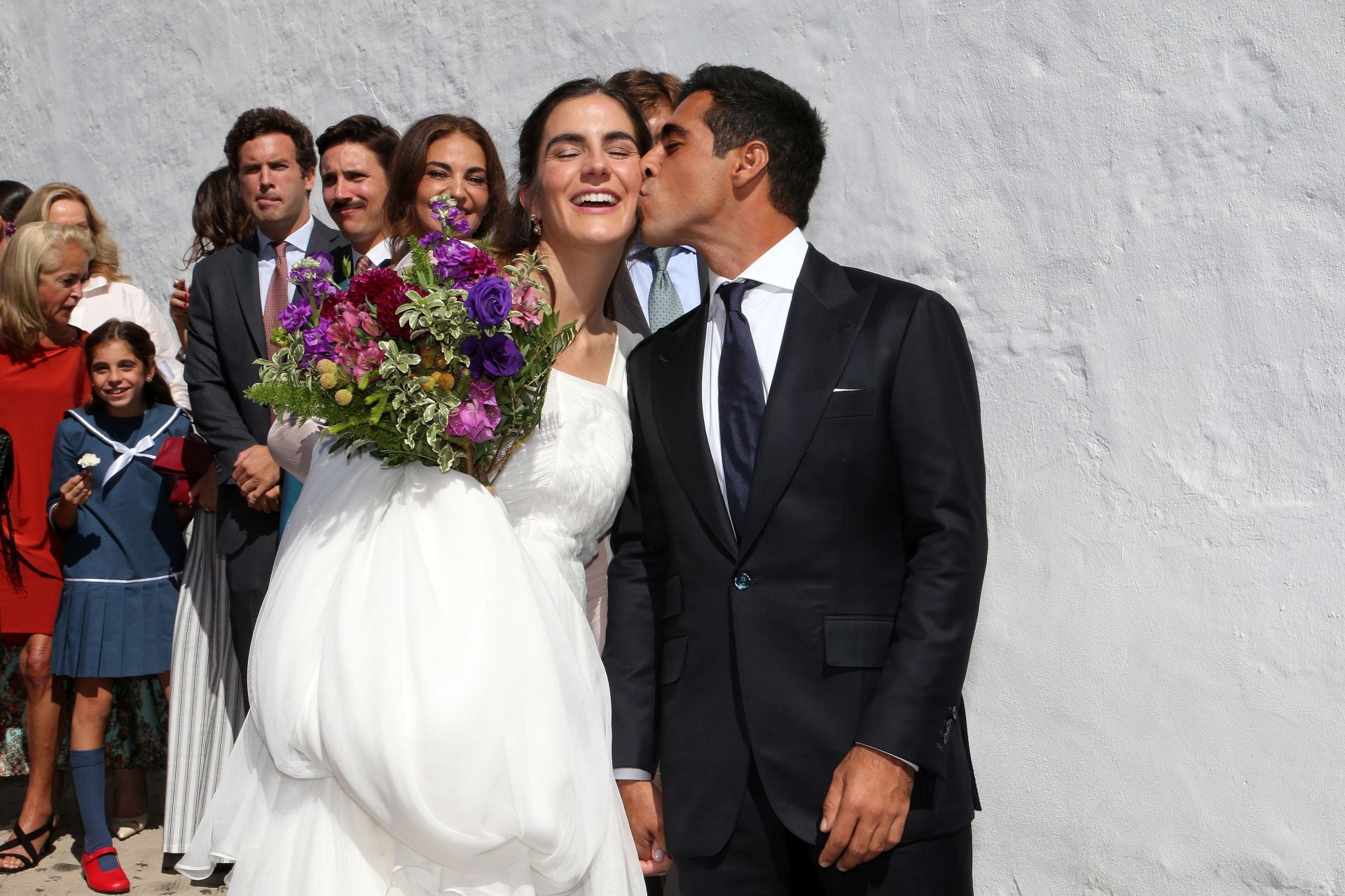 Blanca Llandres y Alberto Herrera ya como recién casados