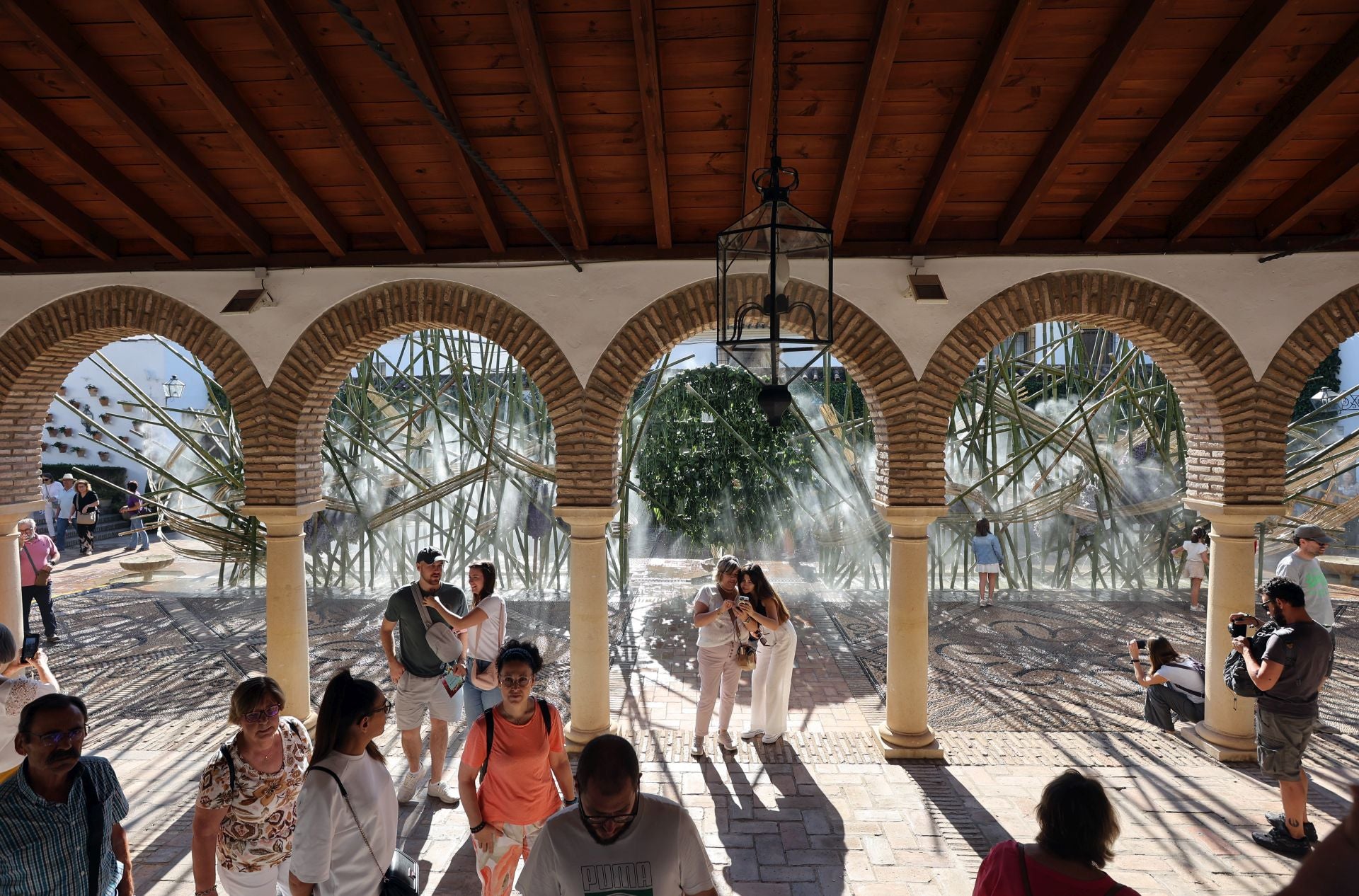 Las multitudinarias visitas a los patios de Flora en Córdoba, en imágenes