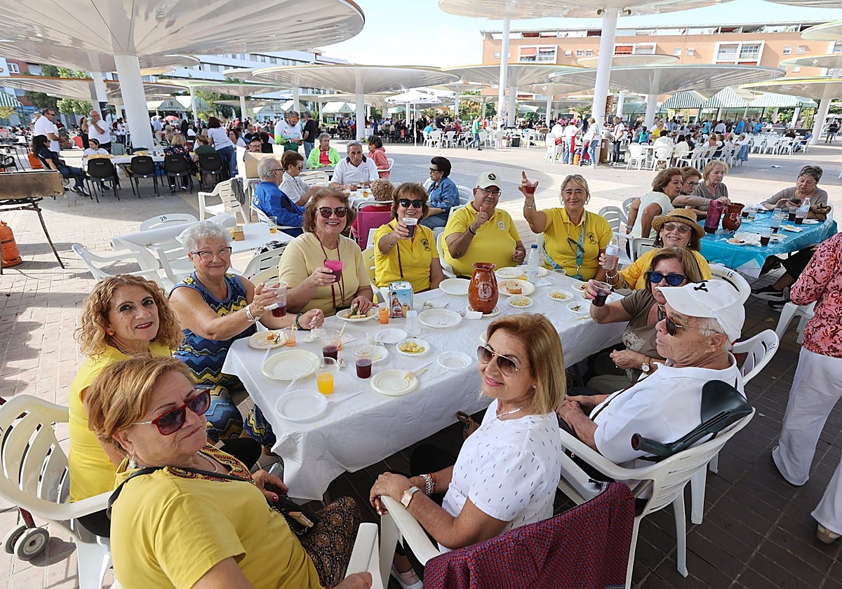Un grupo de peñistas, durante la celebración