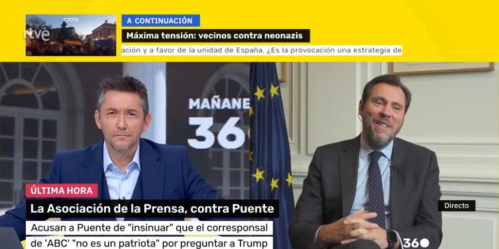 Óscar Puente vuelve a atacar al corresponsal de ABC en Washington, David Alandete, y le acusa de «terminal político» en RTVE