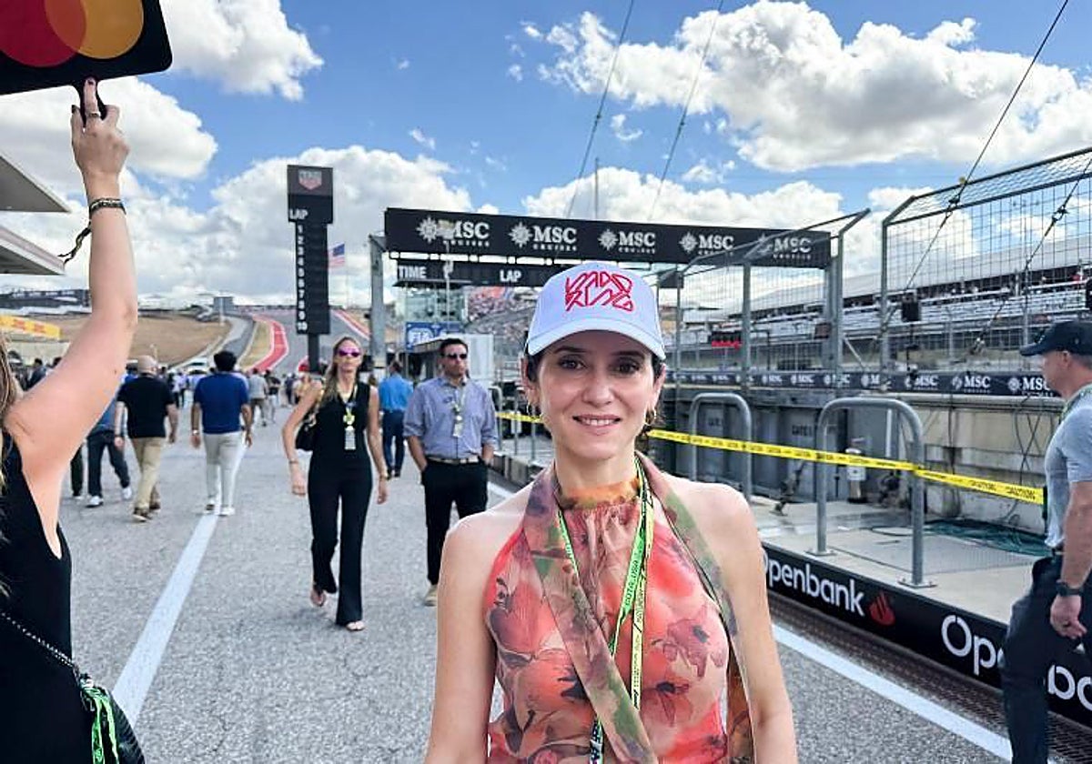 La presidenta Isabel Díaz Ayuso, durante su viaje a Texas