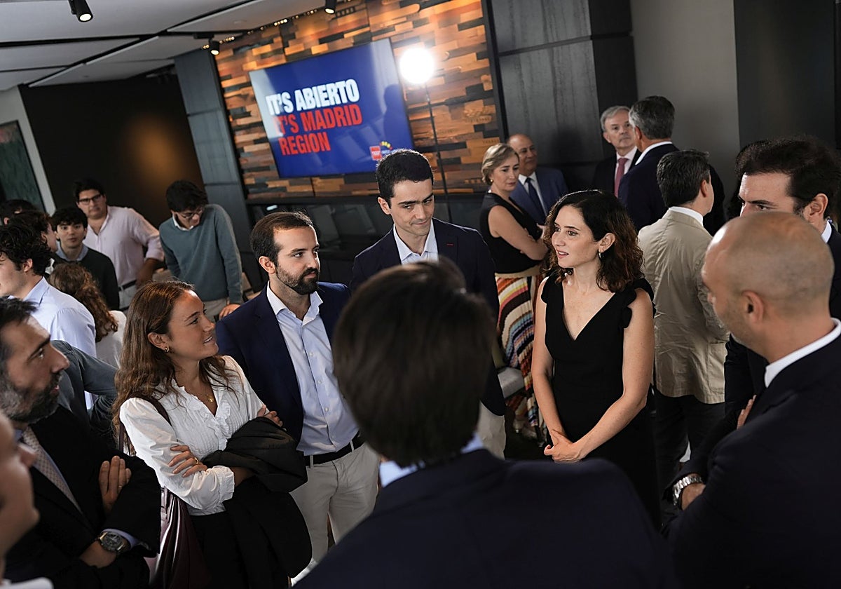 Ayuso, durante el acto organizado en Austin por Invest in Madrid