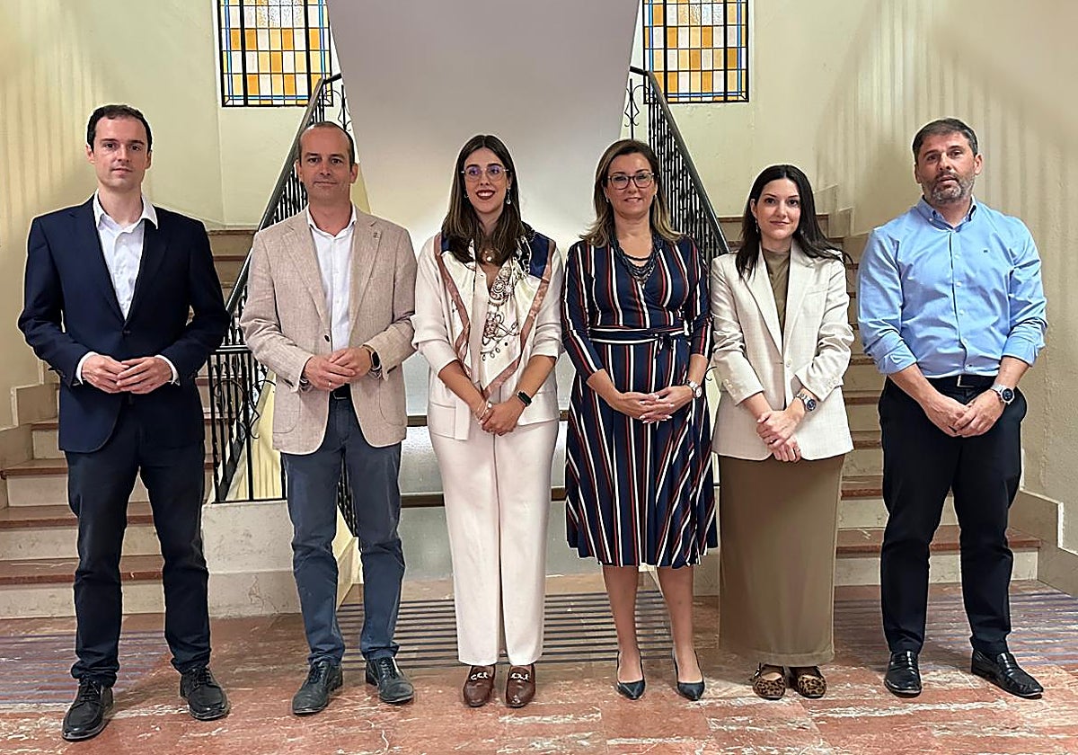 La delegada Raquel López visita las obras en los juzgados de Montilla