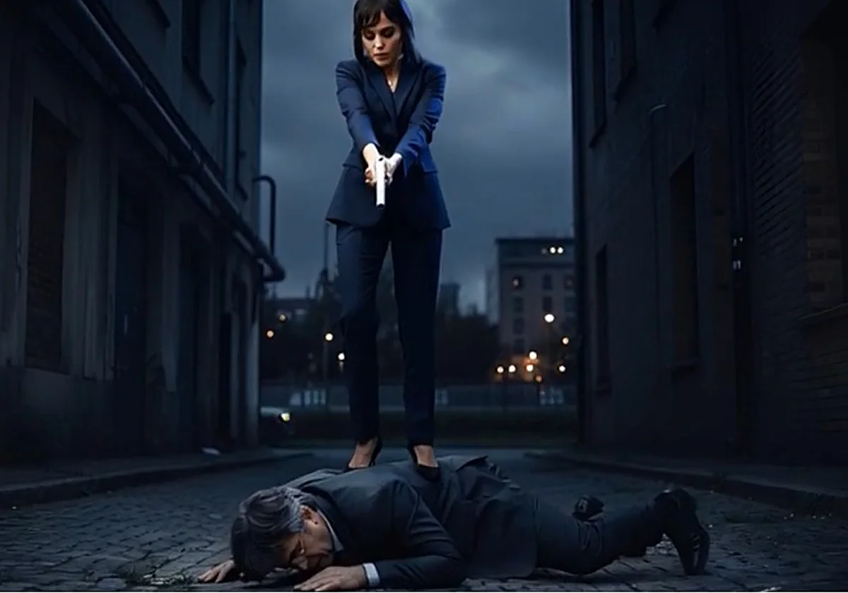 Imagen creada con IA en la que aparece Orriols disparando a Puigdemont