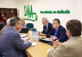 Antonio Sanz, en su reunión con el Sindicato Médico Andaluz