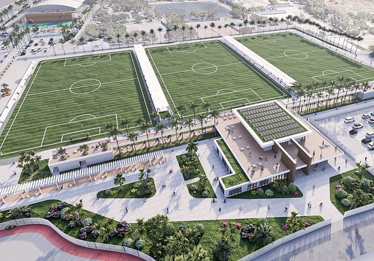 Imagen del proyecto de la futura Ciudad Deportiva de Almería