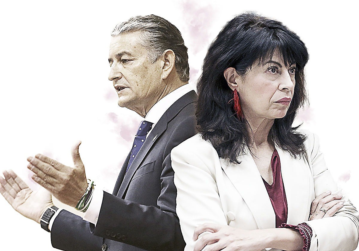 El consejero andaluz de Sanidad, Antonio Sanz. Al lado, la ministra de Igualdad, Ana Redondo