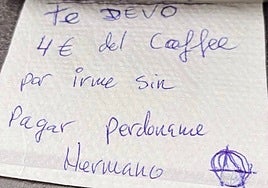 «Cuando te hacen un simpa, pero te avisan»: el cómico mensaje de un cliente de bar peculiar