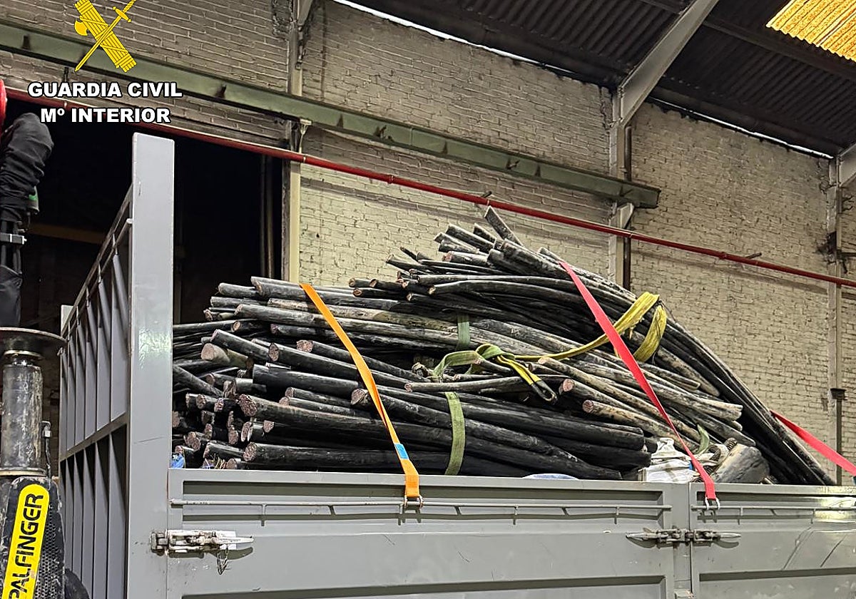 Imagen del cobre incautado