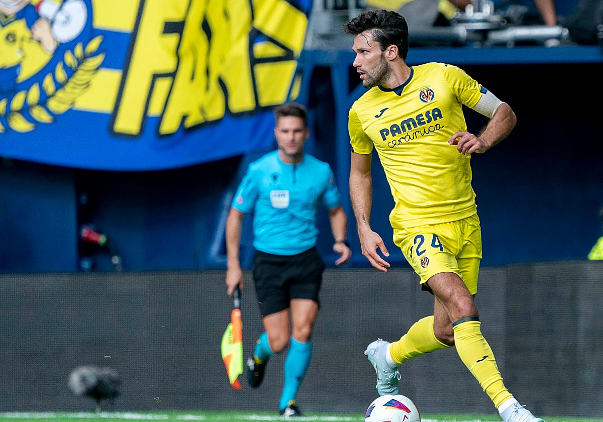 Alfonso Pedraza en un encuentro con el Villarreal