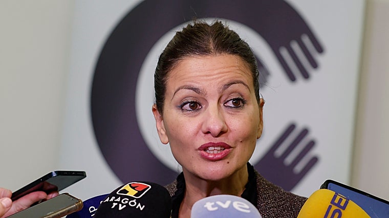 La ministra de Juventud e Infancia, Sira Rego, este viernes 31 de octubre en Zaragoza