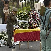 Actos de homenaje durante el funeral del legionario fallecido en Viator durante este sábado