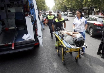 Un motorista herido tras un choque a la altura del Mercado Victoria en Córdoba