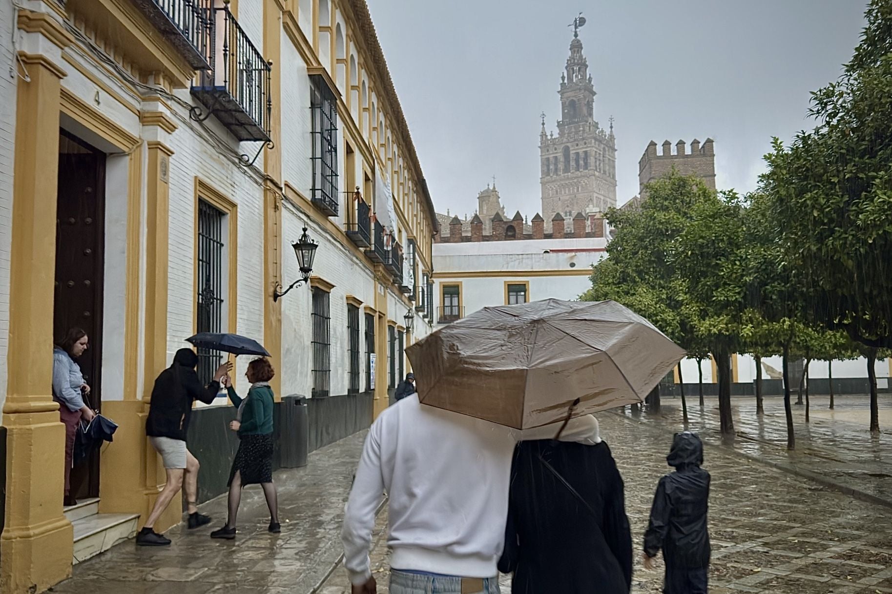 Lluvia en Sevilla durante la semana pasada